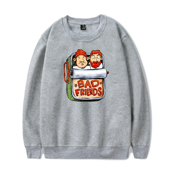 Andrew Santino Bad Friends Long Sleeve Crewneck Sweatshirt Merch Men/Women Unsiex Fashion Streetwear