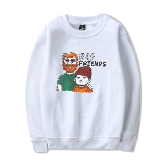 Andrew Santino Bad Friends Merch Long Sleeve Crewneck Sweatshirt Men/Women Unsiex Fashion Streetwear