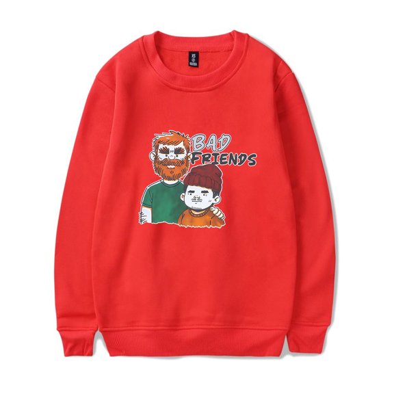 Andrew Santino Bad Friends Merch Long Sleeve Crewneck Sweatshirt Men/Women Unsiex Fashion Streetwear