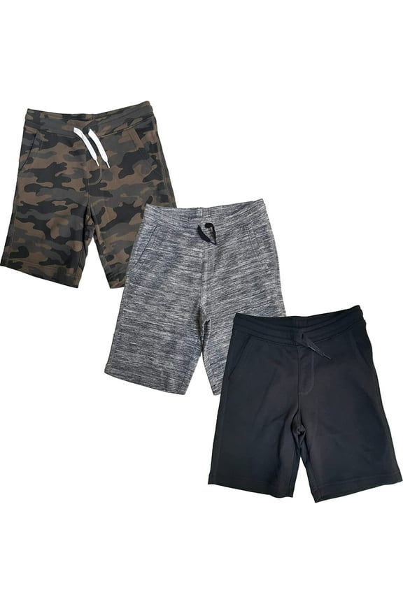 Boys 3 Pack Fleece Shorts (Grab Bag Assorted Colors)