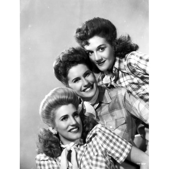 Andrew Sisters on Checkered Top Portrait Photo Print (8 x 10)