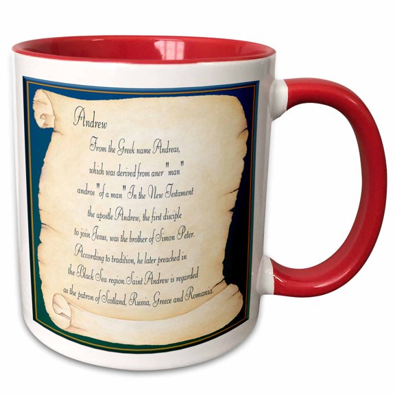 3drose, Andrew the Meaning, 11oz Two-tone Red Mug