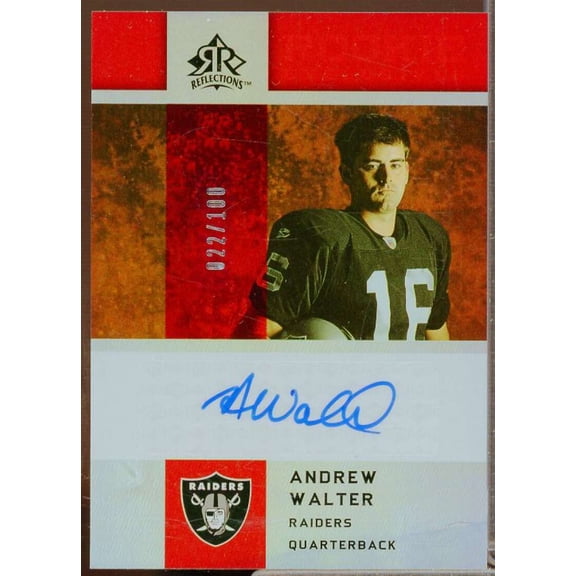 Andrew Walter Rookie 2005 Reflections Rookie Exclusives Autographs Red #REAW