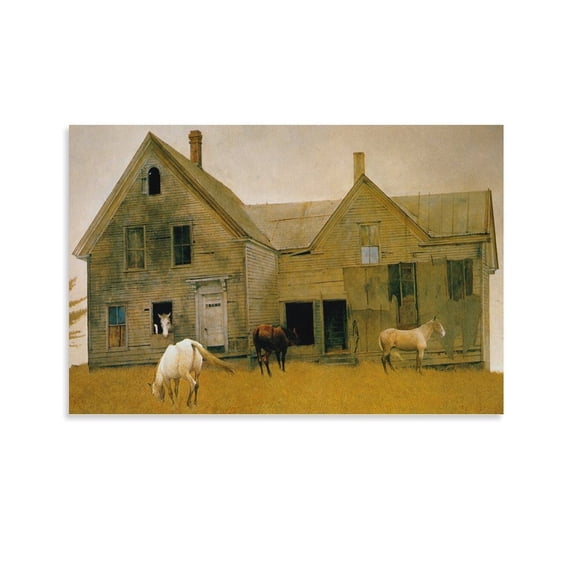 Andrew Wyeth Open House Wall Art Prints Poster Print Photo Art Painting Canvas Poster Home Decorative Bedroom Modern Decor Posters Gifts 08x12inch(20x30cm)