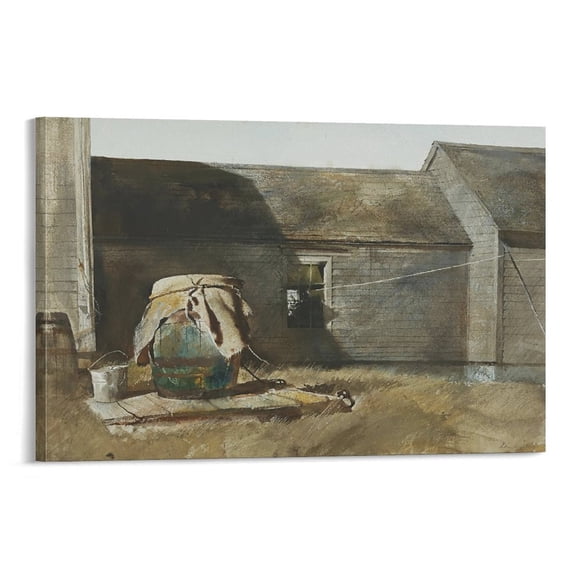 Andrew Wyeth Poster DRY WELL Canvas Famous Paintings, Wall Art Posters, Decorative Hanging Pictures Gifts Canvas Painting Poster Wall Art Decorative Picture Prints Modern Decor 16x24inch(40x60cm)