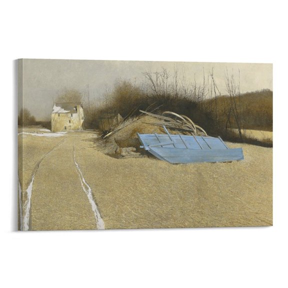 Andrew Wyeth Print Painting Flood Plain Artworks Canvas Poster Picture Print Canvas Poster Wall Paint Art Posters Decor Modern Home Artworks Gift 24x36inch(60x90cm)