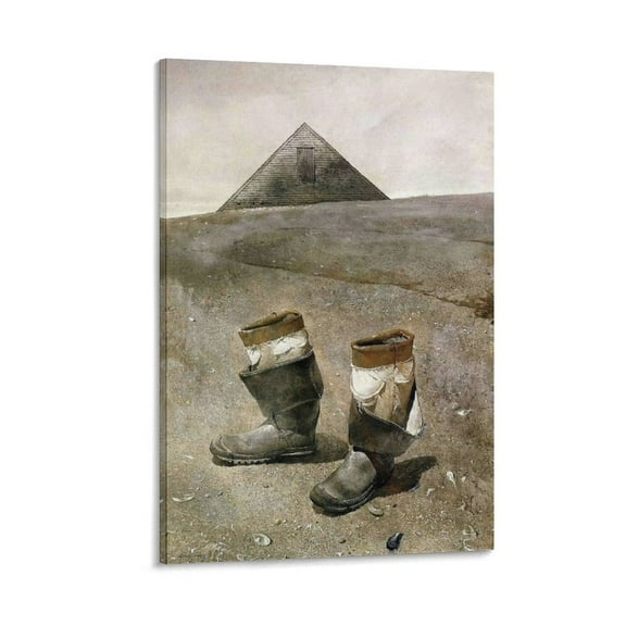 Andrew Wyeth Print Painting Sea Boots Art Poster Canvas Painting Decor Wall Print Photo Gifts Home Modern Decorative Posters 16x24inch(40x60cm)