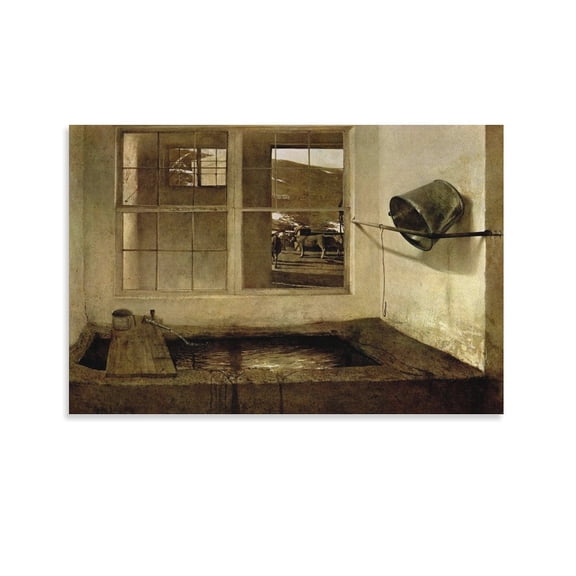 Andrew Wyeth Print Painting Spring Fed 2 Picture Print Wall Art Poster Painting Canvas Posters Artworks Gift Room Aesthetic 16x24inch(40x60cm)