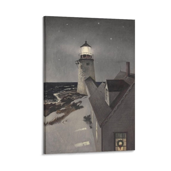 Andrew Wyeth Snowy Morning Prints Poster Posters Wall Art Painting Canvas Gift Living Room Prints Bedroom Decor Poster Artworks 08x12inch(20x30cm)