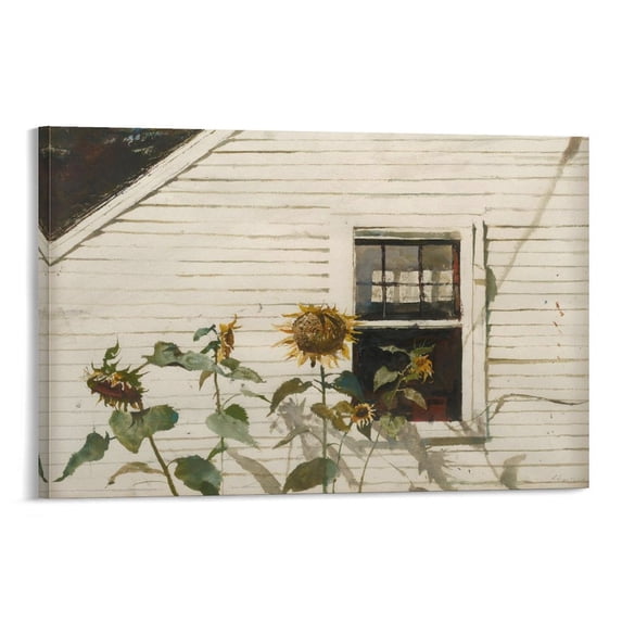 Andrew Wyeth Sunflowers-Famous Wall Art Prints Painting On Canvas Wall Art Poster Scroll Picture Print Living Room Walls Decor Home Posters 12x18inch(30x45cm)