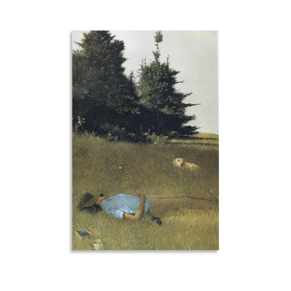 Andrew Wyeth The Artist Painting (15) Wall Art Poster Scroll Canvas Painting Picture Living Room Decor Home 24x36inch(60x90cm)
