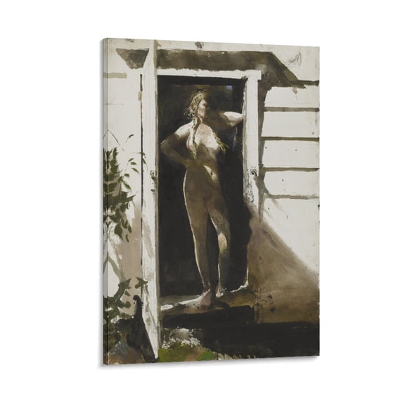Andrew Wyeth Unknown Canvas Printing Famous Paintings, Wall Art Posters, Decorative Hanging Pictures Poster Decorative Painting Canvas Wall Art Living Room Posters Bedroom Painting 12x18inch(30x45cm)