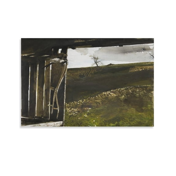 Andrew Wyeth Wylie's Scythe Canvas Printing Famous Paintings, Wall Art Posters, Decorative Hanging Pictures Wall Art Poster Scroll Canvas Painting Picture Living Room Decor Home 24x36inch(60x90cm)