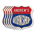 thumbnail image 1 of Andrew's Workshop (5 Pack) 12 inch X 12 inch Shield-Shaped Rust-Free Aluminum Metal Signs Weather Resistant, UV Protected To last, Gift for Dads and Uncles Classic Americana Crafted in, 1 of 7