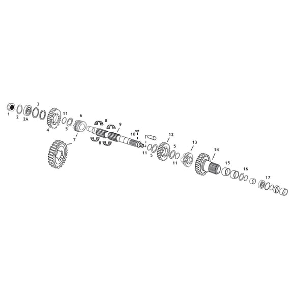 Andrews 296550 Main Drive Gear for 5-Speed Big Twin (14)