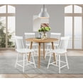 thumbnail image 1 of Coaster Andrews 5-Piece Round Counter Dining Set, Light Ash and White, 1 of 11