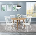 thumbnail image 1 of Coaster Andrews 5-Piece Round Dining Table Set, Light Ash and White, 1 of 11