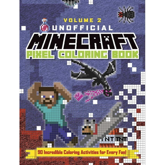 The Unofficial Minecraft Pixel Coloring Book: Volume 2 (Paperback)