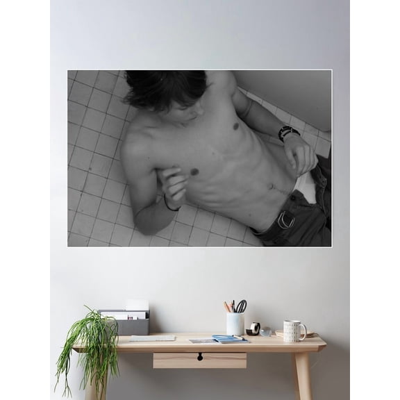 Andrian, Boy In The Bathroom Poster Wall Art, Modern Wall Decor For Living Room Bedroom, 12x18 UNFRAMED