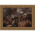 thumbnail image 1 of Andrians or The Great Bacchanal with Woman Playing a Lute 24x20 Gold Ornate Wood Framed Canvas Art by Poussin, Nicolas, 1 of 2