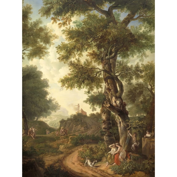Andriessen Arcadian Landscape With Travelers Extra Large XL Wall Art Poster Print