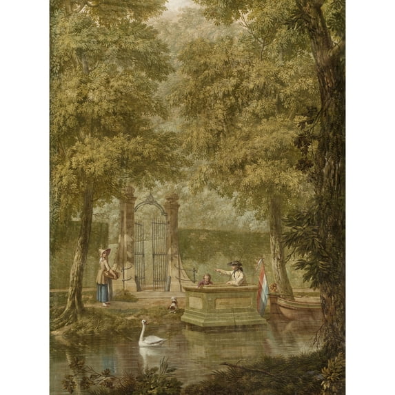 Andriessen Dutch Landscape River Boat Painting Extra Large XL Wall Art Poster Print