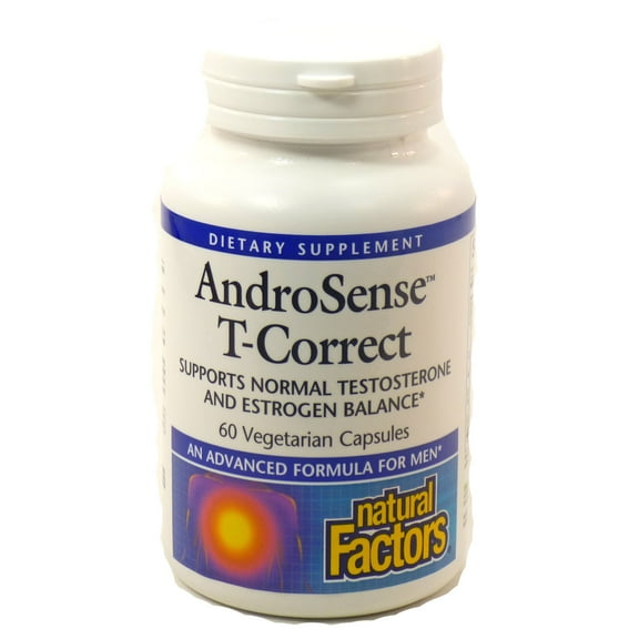 Natural Factors AndroSense T-Correct, Supports Men's Hormonal Metabolism with Milk Thistle, Turmeric and Lycopene, 60 Capsules