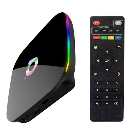 Android 10.0 Q Box with 4GB RAM 32GB ROM 6K Ultra HD H.265 Dual Band WiFi 2.4/5Ghz WiFi 100M LAN