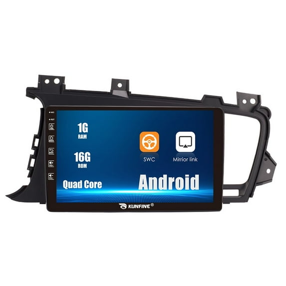 Kunfine 9" Android 10 Car Navigation Stereo, Quad Core, 1GB RAM, 32GB ROM