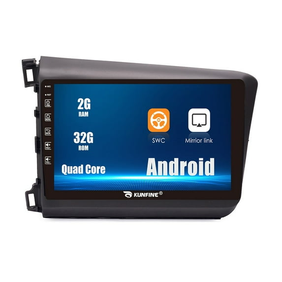 Android 10 Autoradio 9" Car Navigation Stereo Quad Core 2GB 32GB Multimedia Player GPS Radio 2.5D Touch Screen for Honda Civic 2012 2013 2014 2015