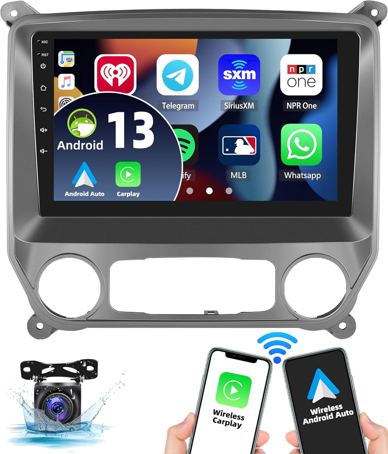 Android 12 4+32GB Car Radio Stereo for Chevy Silverado GMC Sierra 2014