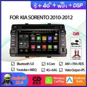Android 12 4G+64G Car GPS Navigation Multimedia DVD Player For Kia Sorento 2010-2012 Auto Radio Stereo With Bluetooth WiFi Mirror Link
