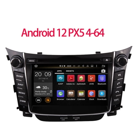 Android 12 4G+64GCar GPS Navigation Multimedia DVD Player For Hyundai I30 2012-2016 Auto Radio Stereo With RDS BT Wifi Aux