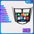 thumbnail image 1 of Android 12 Bluetooth Carplay 2+32GB Car Stereo Radio GPS Navigation Player For 2010-2016 Hyundai Solaris Accent Verna, 1 of 10