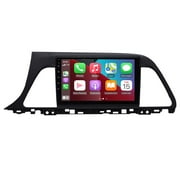 Android 12 Car Radio Stereo for Hyundai Sonata 2015-2017 9" Touch Screen Multimedia Player with Wireless CarPlay Android Auto Navigation Bluetooth Radio WiFi SWC MirrorLink Backup Camera 2G+32G Black