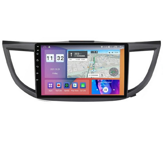 Android 12 Car Stereo with 10 Inch Touch Screen GPS Navi for Honda CRV 2012-2016 Car Fm Radio Receiver, Support Steering Wheel Control, USB, Bluetooth Multimedia Player
