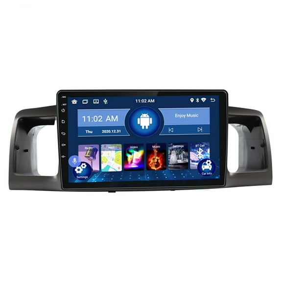 Android 12 Car Stereo 9'' Head Unit for Toyota Corolla EX 2007-2012 FM Receiver WiFi Support SWC DAB+ OBD DSP DVR+ Video Radio Player Car Radio Bluetooth Audio GPS Sat Nav