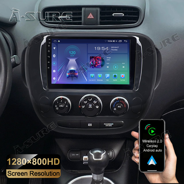 Android 12 Car Stereo Radio 2+32GB Apple CarPlay for Kia Soul 20142019
