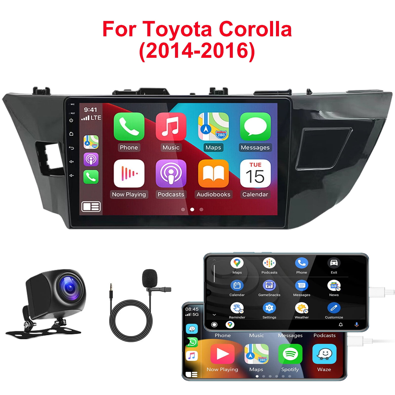 Android 12 Car Stereo Radio Fit for Toyota Corolla 2014 2015 2016