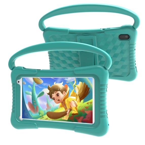 Android 12 Kids Tablet 7 inch Tablet for Kids, WiFi Tablets with Case, 4GB RAM+32GB ROM Educational Games Parent