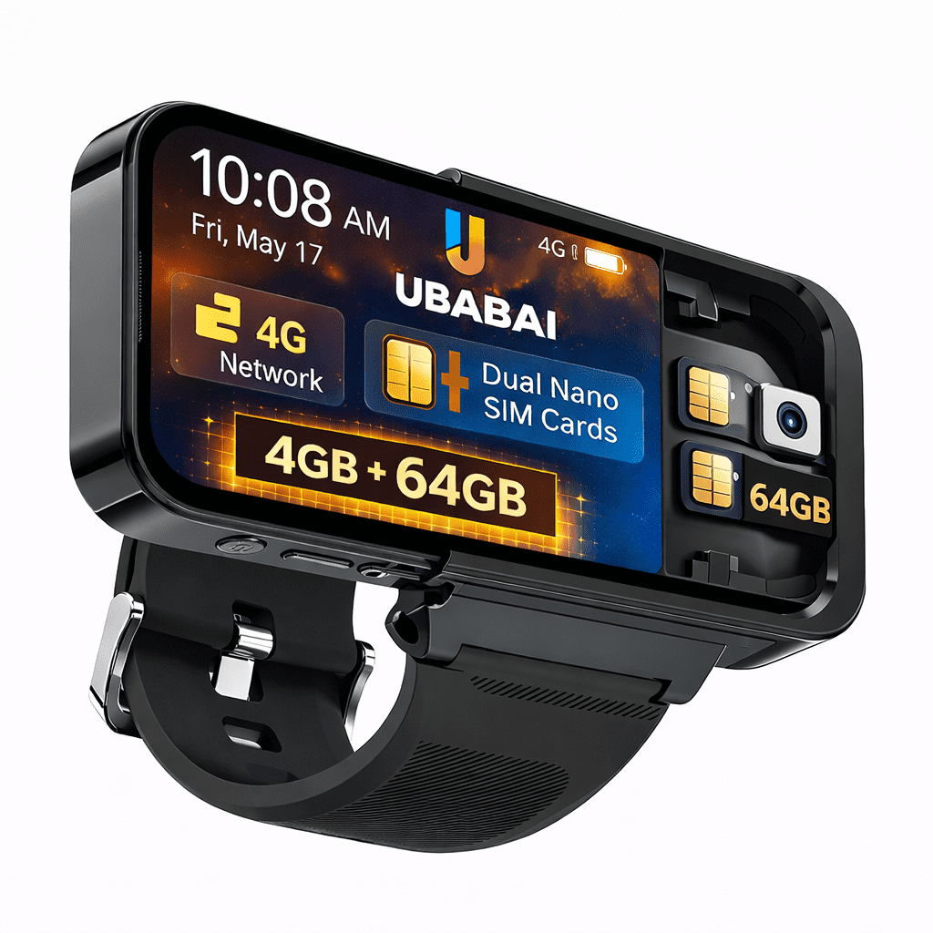 Android 12 Smart Watch with 3.97" HD Touchscreen, MT6762 8GB+256GB, App Support, Dual Camera