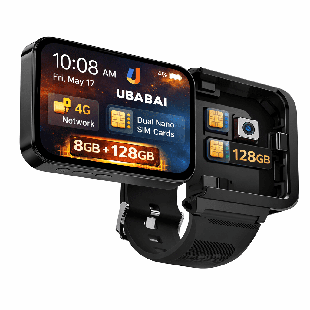 Android 12 Smart Watch with 3.97" HD Touchscreen, MT6762 8GB+256GB, App Support, Dual Camera