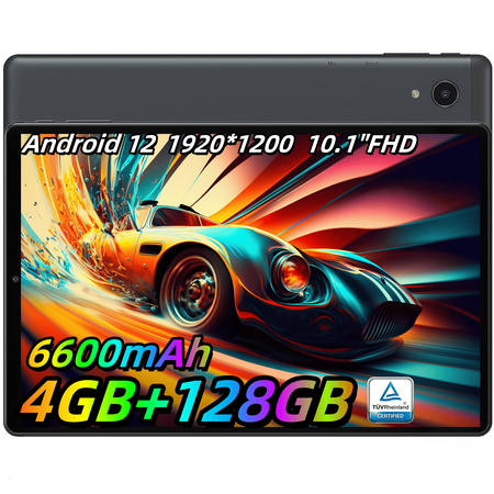Android 12 Tablet 10 inch Tablets, HEADWOLF WPad1 FHD 1920*1200 Display 4GB RAM 128GB ROM Octa Core 6600mAh 8+16MP Dual Camera Wi-Fi Bluetooth