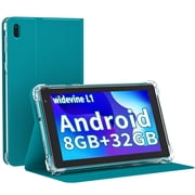 Android Tablet, 7 Inch Tablets, 8GB+32GB+1024GB Expand, Quad-Core 1.5GHz Processor, 5MP Dual Camera,1024 x 600 IPS HD Display Screen, 3000mAh Battery, 5G WiFi6, Google GMS 7 Tablet with Case