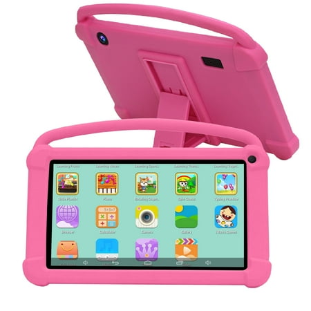 Android 12 Toddler Tablet 32GB ROM Support 512GB Expand, WiFi Tablet Pre Installed & Parent Control Learning Education Tablet Dual Camera IPS Touch Screen, Pink