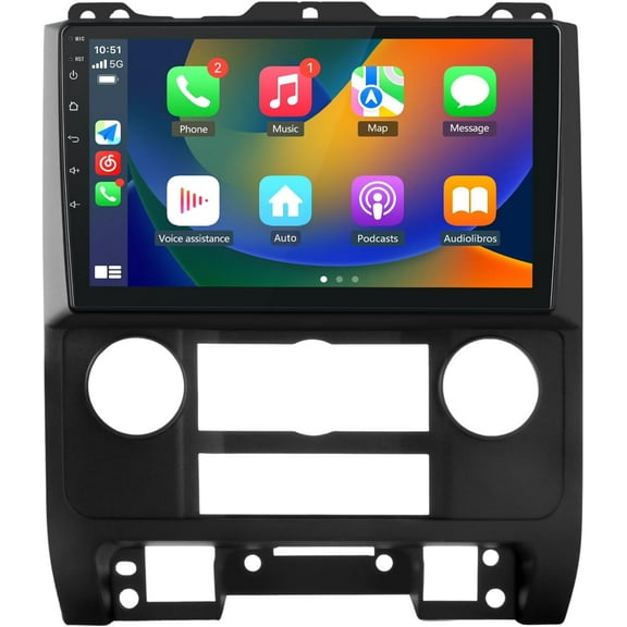 Android 13 [2G+32G] Car Radio for Ford Escape 2007-2012, 9 inch Touch Screen Stereo with GPS WiFi SWC Wireless Apple CarPlay Android Auto
