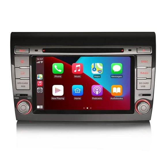 Android 13 8 Core 4+64GB Car Stereo Sat Nav for Fiat Bravo with Wireless Carplay Android Auto DSP Bluetooth Handsfree Wifi SWC DAB+ DVD DVR TPMS GPS Navigation Radio