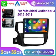 Android 13 Apple Carplay 2+32GB Wifi Bluetooth Auto Car Stereo Radio Head Unit GPS Navigation Player For Mitsubishi Outlander 3 2012 2013 2014 2015 2016 2017 2018