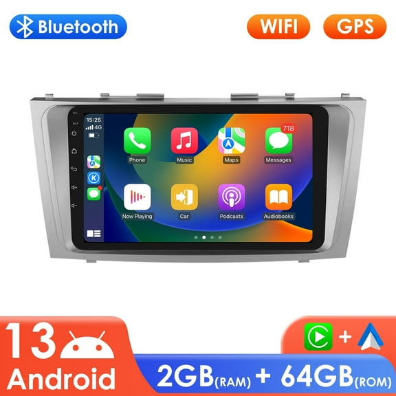 Android 13 Bluetooth Apple CarPlay 64GB ROM Wifi AUX Car Stereo Radio Head Unit Multimedia GPS Navigation Player For Toyota Camry 2007 2008 2009 2010 2011