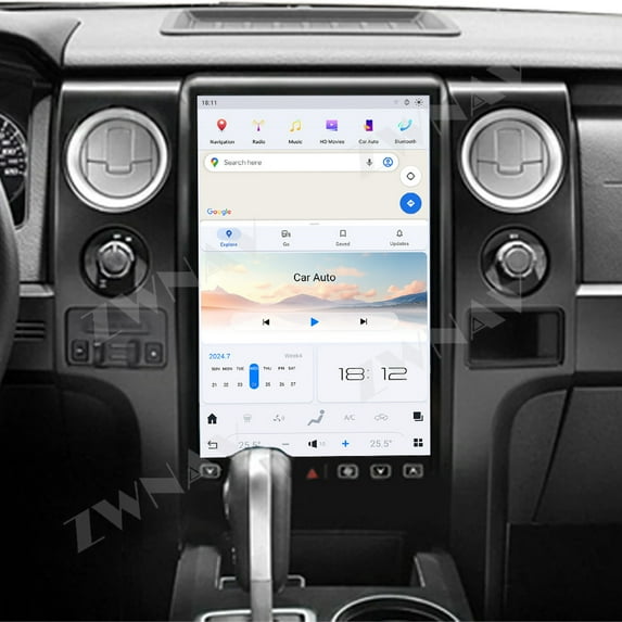 Android 13 Car Radio for Ford F150 2013 2014 Stereo Replacement Tesla Style Dash IPS Touch Screen Android Auto GPS Navigation Unit Multimedia Player 14.4 Inch